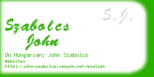 szabolcs john business card